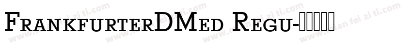FrankfurterDMed Regu字体转换